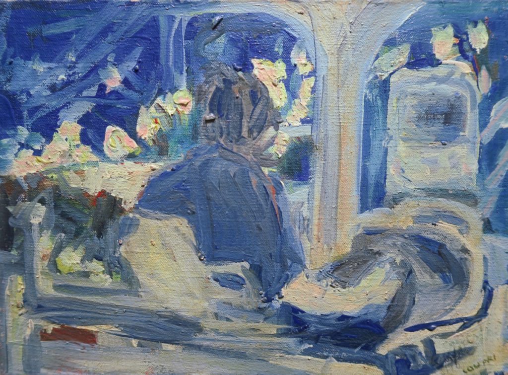 The bus driver  33x24cm Oil on canvas