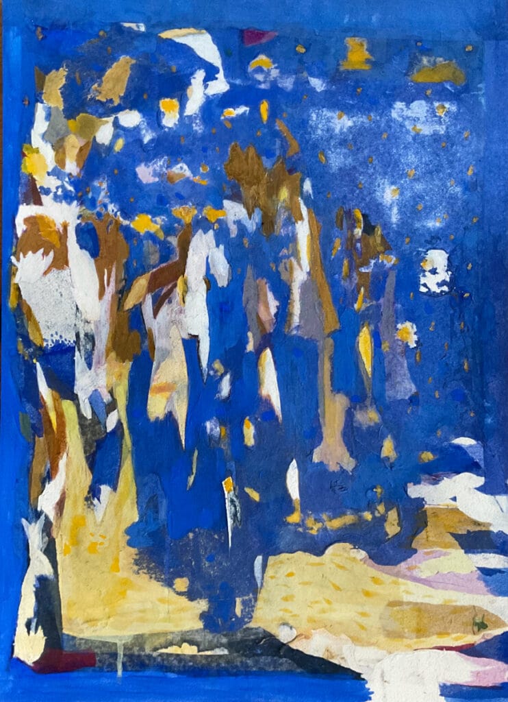 BLUE_GOLD 50X70CM